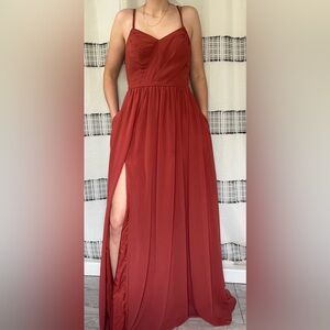 Azazie Terracotta Gown